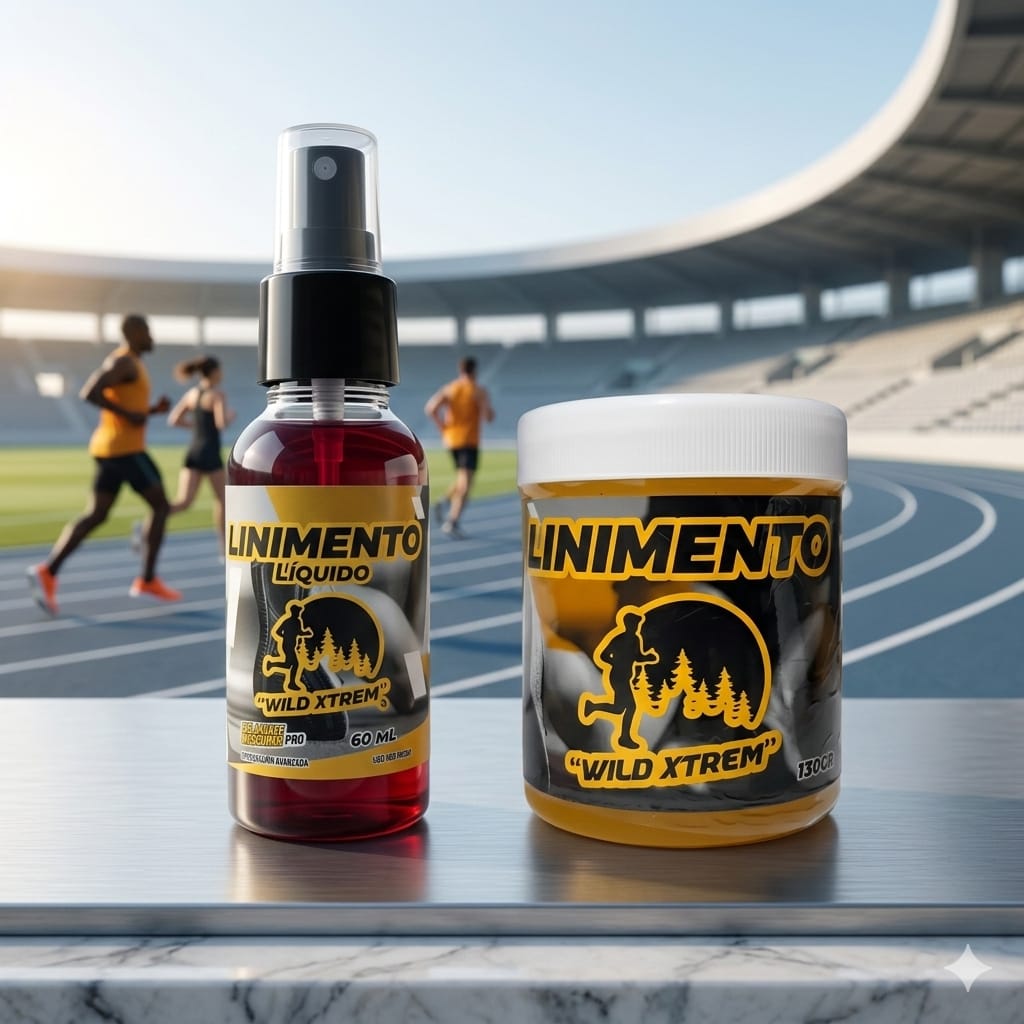 Linimento Líquido Spray 60 ml y Linimento Ungüento 130 g Wild Xtrem — dúo activador y relajante muscular para atletas y runners