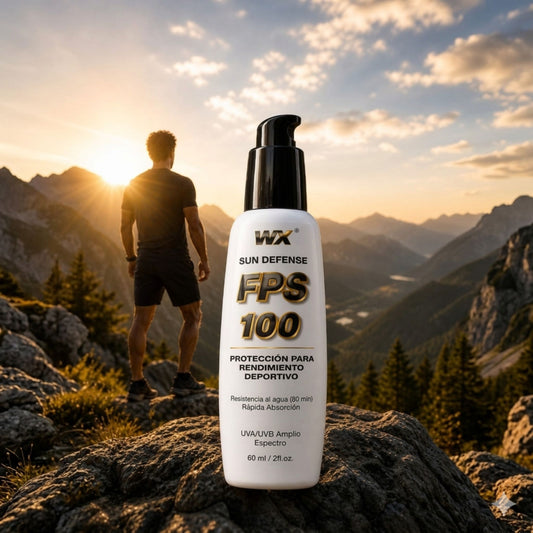 WX Sun Defense FPS 100 Wild Xtrem 60 ml — protector solar deportivo resistente al agua para trail running y deporte al aire libre en montaña